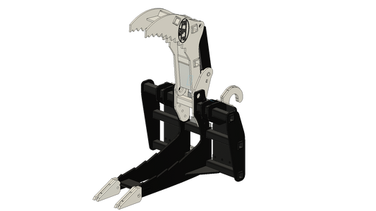 50" Hydraulic Payloader Spade Grapple Rock/Stump/Log