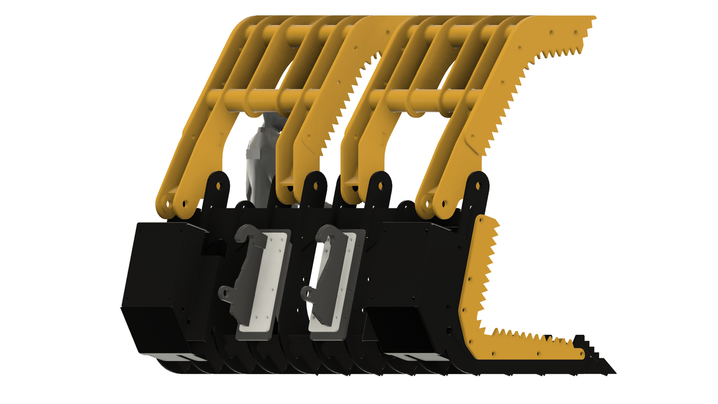 Payloader / Wheel Loader - All in One - Commercial Grade -108" - Brush / Demolishing Grapple - American Made