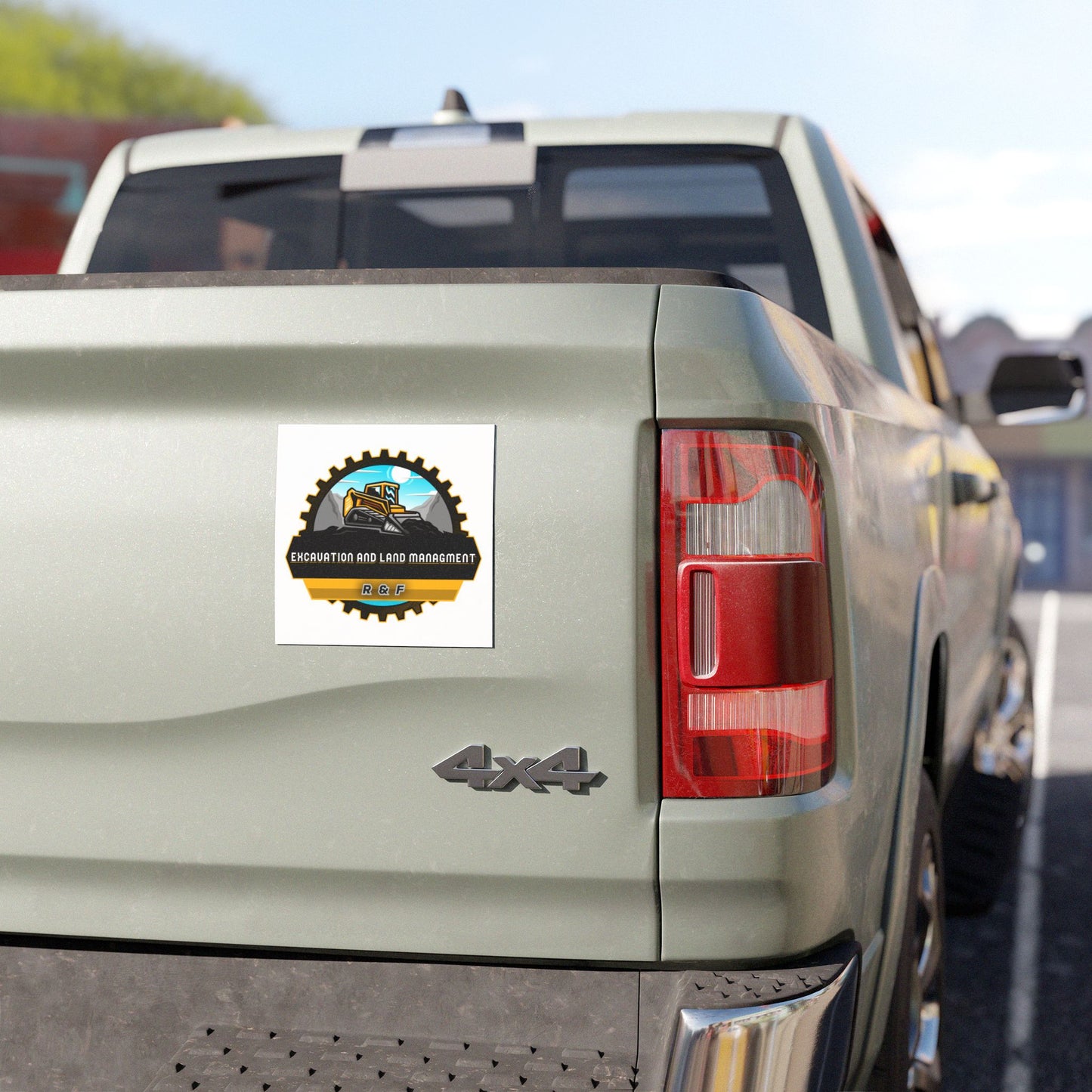 Excavation and Land Management Car Magnet - Durable Vehicle Decoration